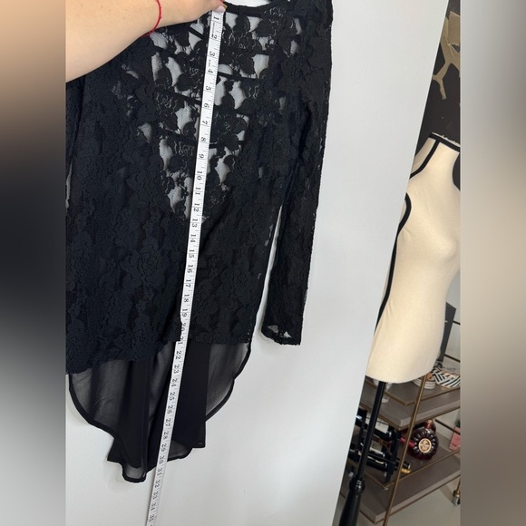 Rehab Black Lace Cut Out Blouse - Picture 14 of 17
